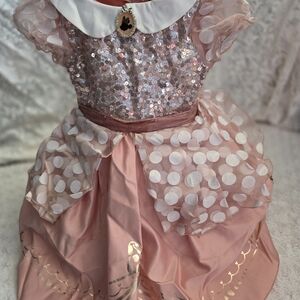 Disney Rose Gold Sequin Minnie Mouse Costume Sz Xs 3-4